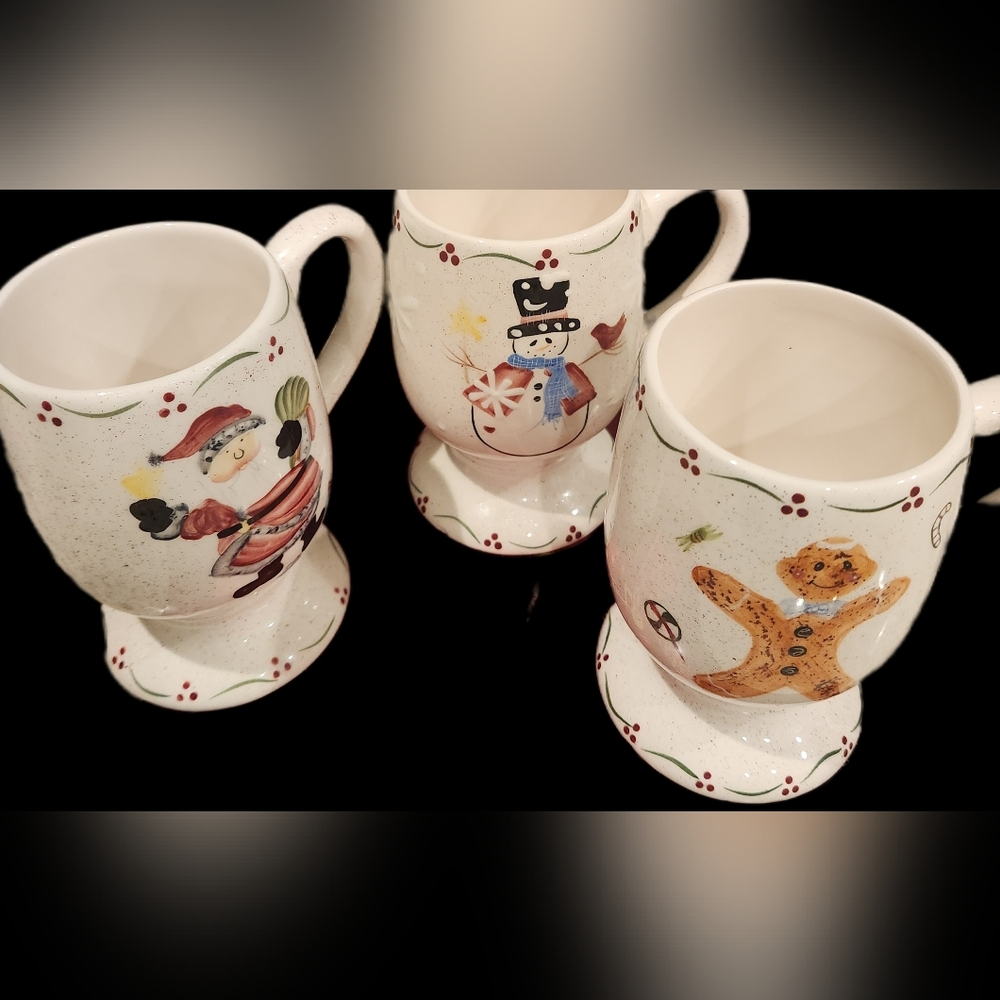 3 COSMOS Festive Holiday Mugs Set